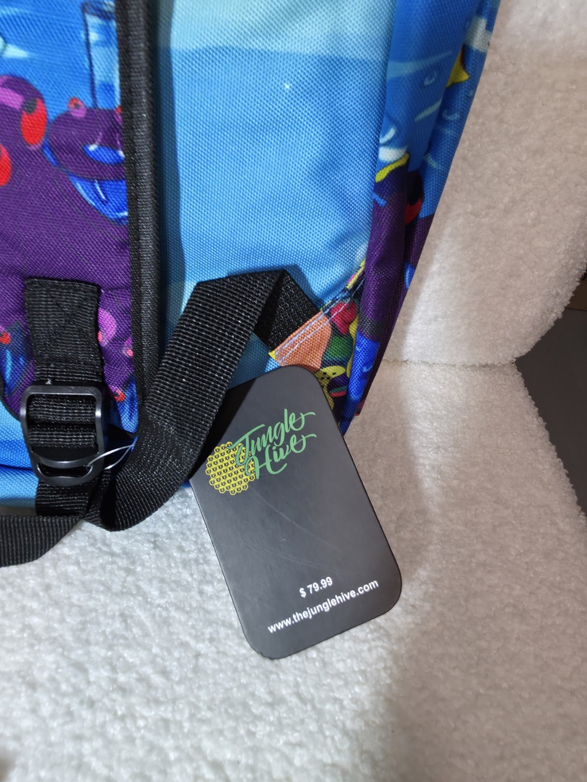 JUNGLE HIVE Smell Proof Backpack – Rare “Deep Dive” Underwater/Stoner Art Design