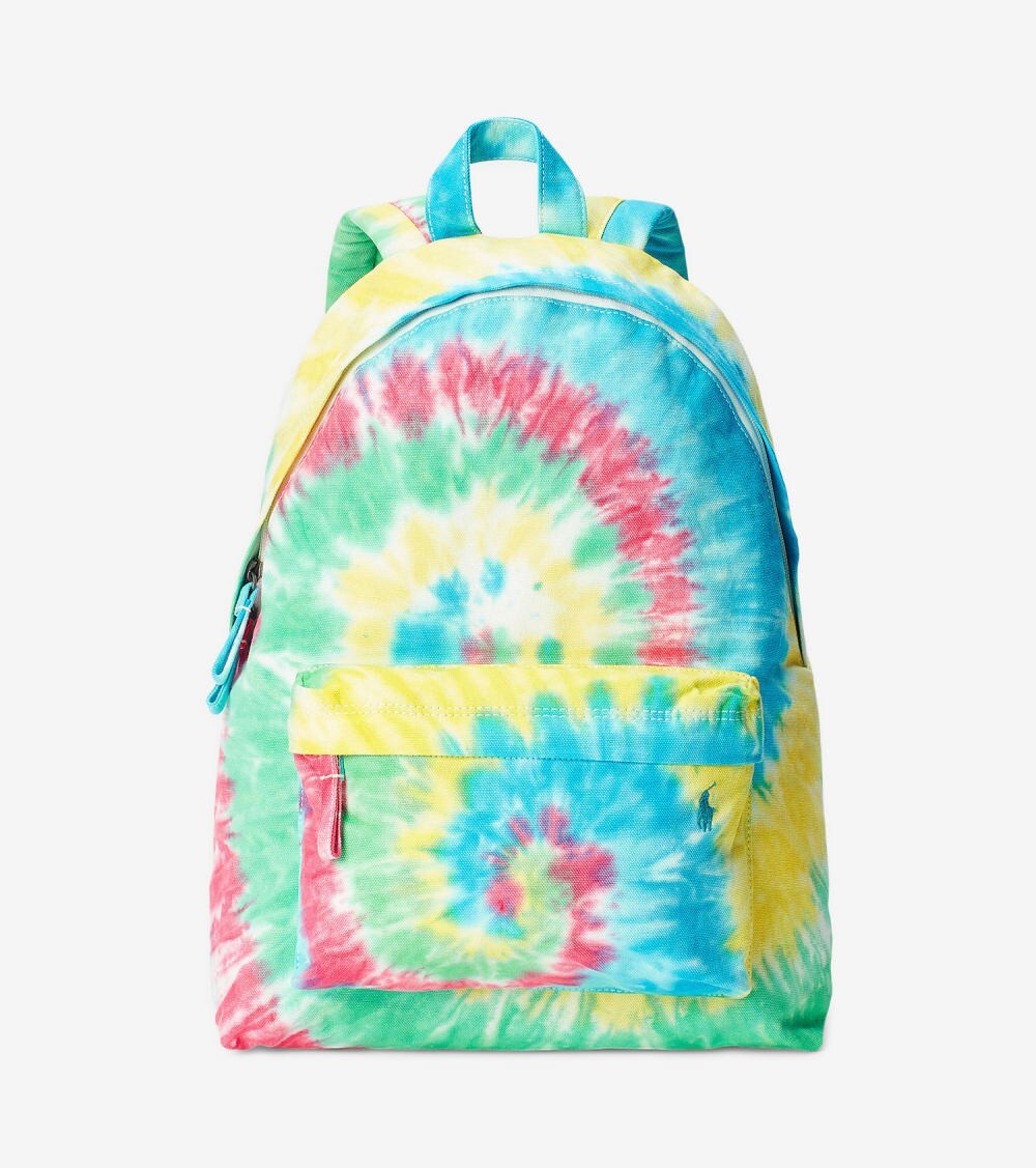 $110 Polo Ralph Lauren Canvas Backpack Back School Adult Child Bookbag Tie Dye