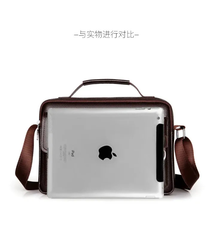 Men Shoulder Bag Pu Leather Business Messenger Bag for Man New