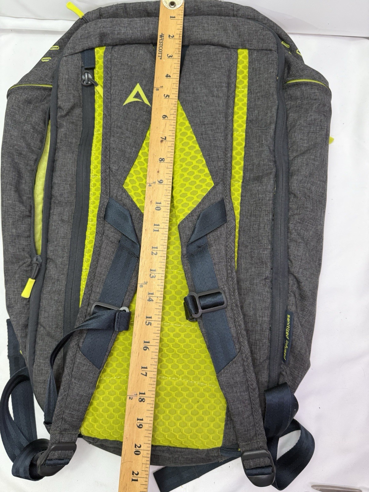Apera Bags Locker Pack in Graphite Large Backpack – Antimicrobial 20”x12”