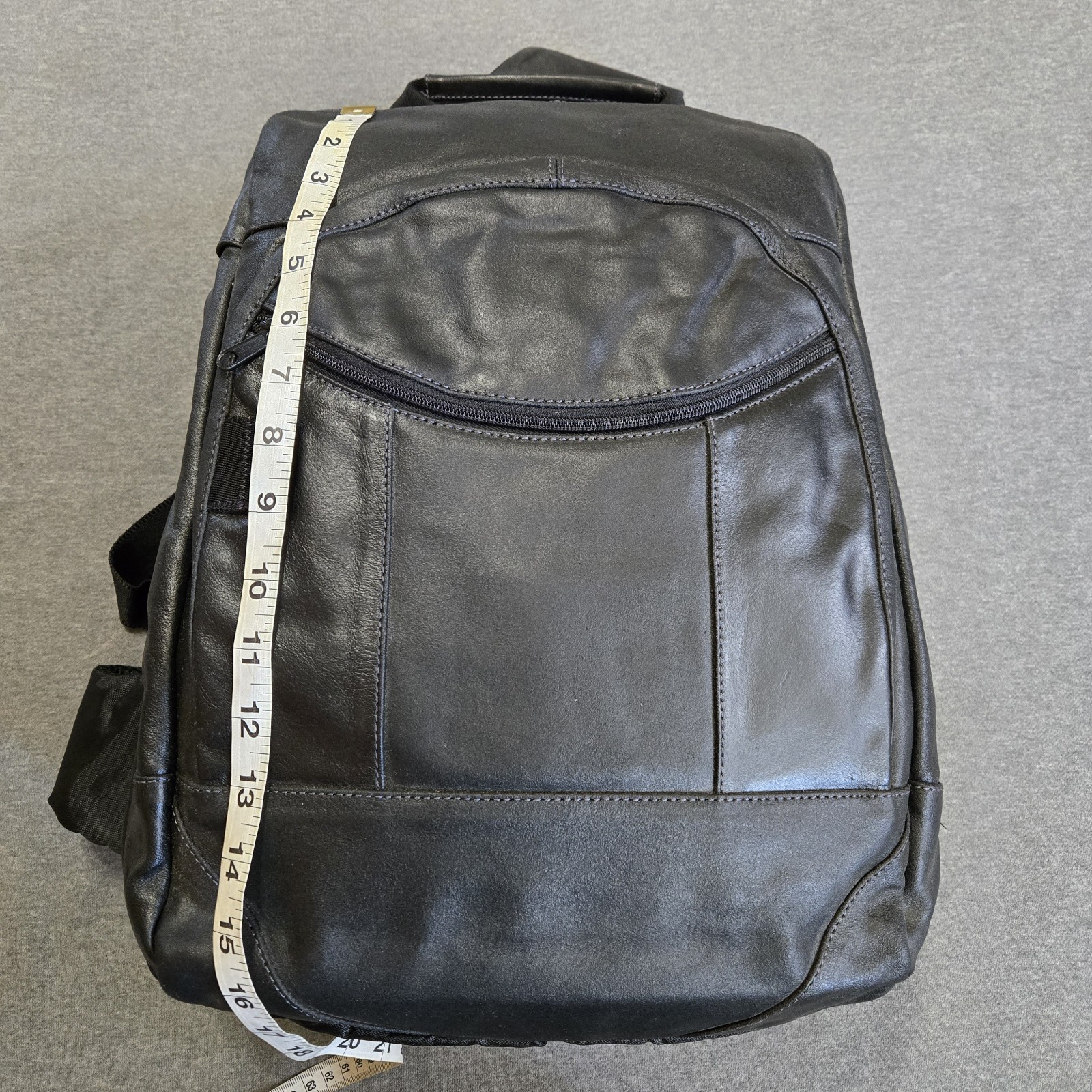Wilson’s Leather Backpack M. Julian Black Single Strap Laptop Bag Pockets