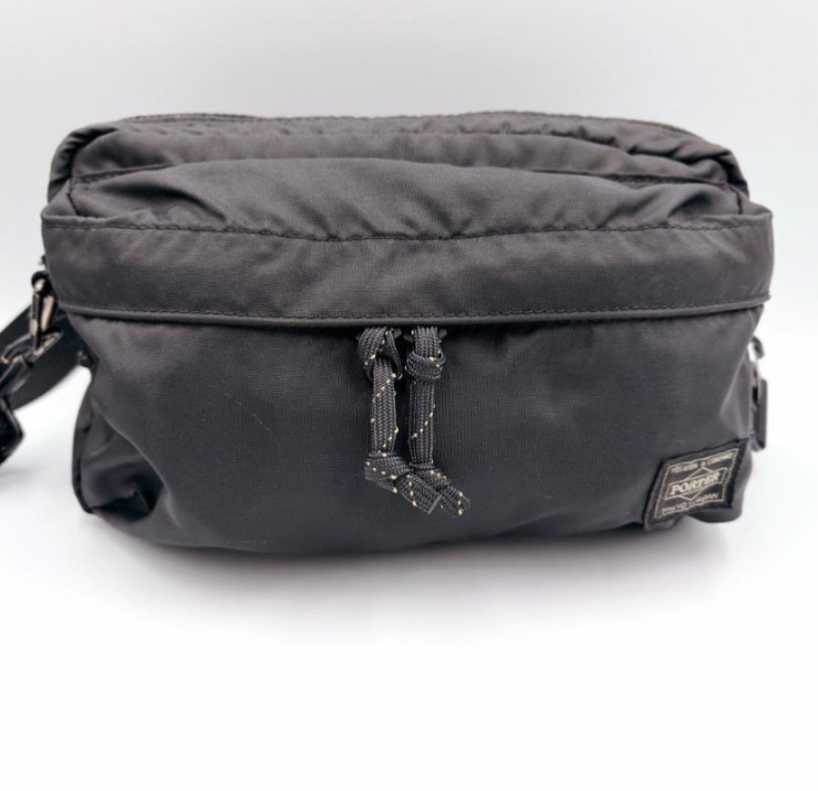 NEW YOSHIDA PORTER 2WAY Waist Bag Force 855 07501 BLACK Made in Japan