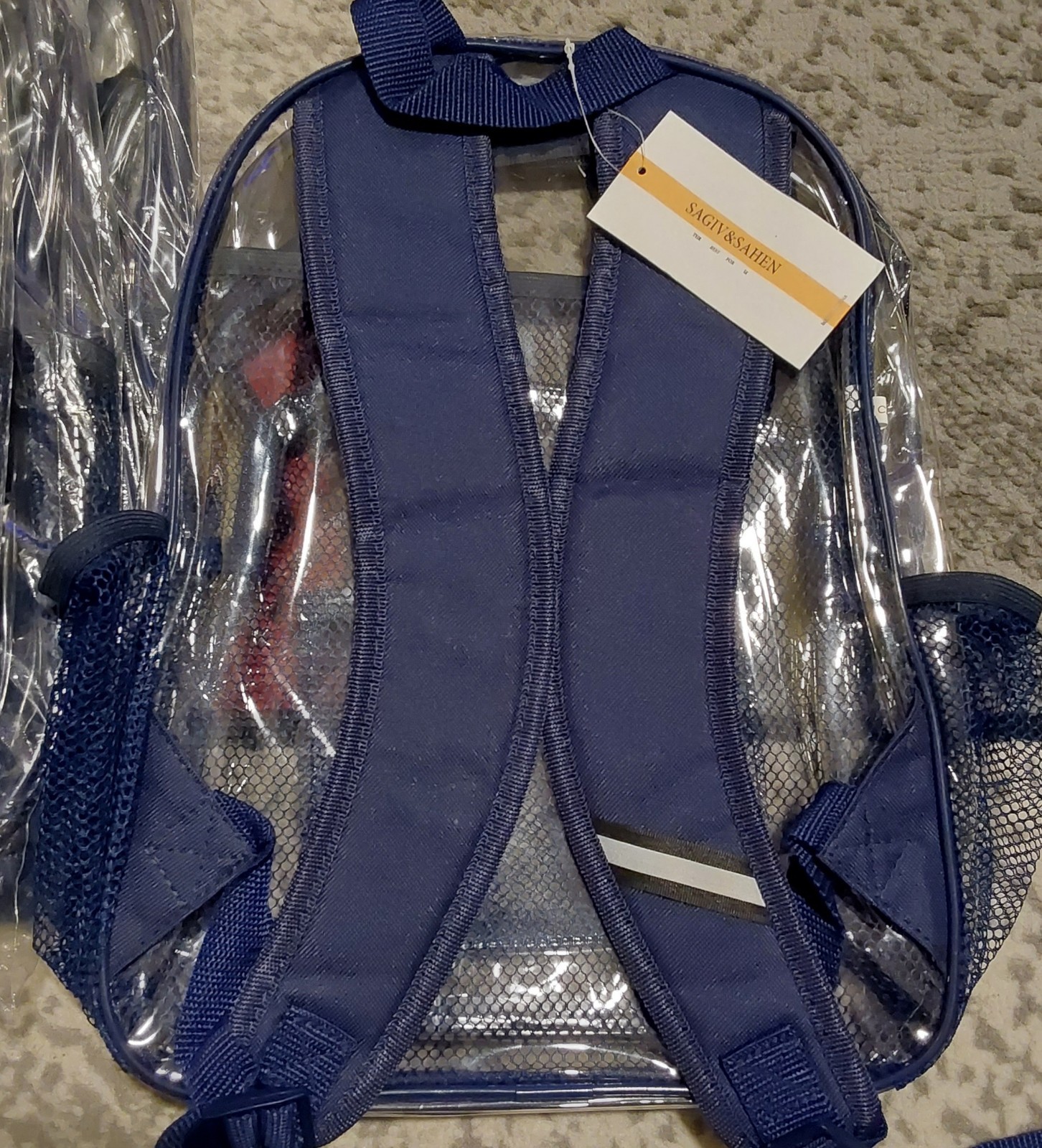 Sagiv & Sahen Heavy Duty Clear PVC Backpack Medium Lot Of 4 NWT 🔥🔥🔥