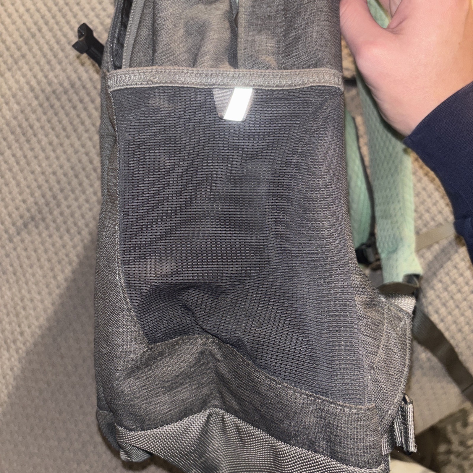 The North Face Recon Backpack grey/Teal School Travel Hiking Laptop GREAT SHAPE!