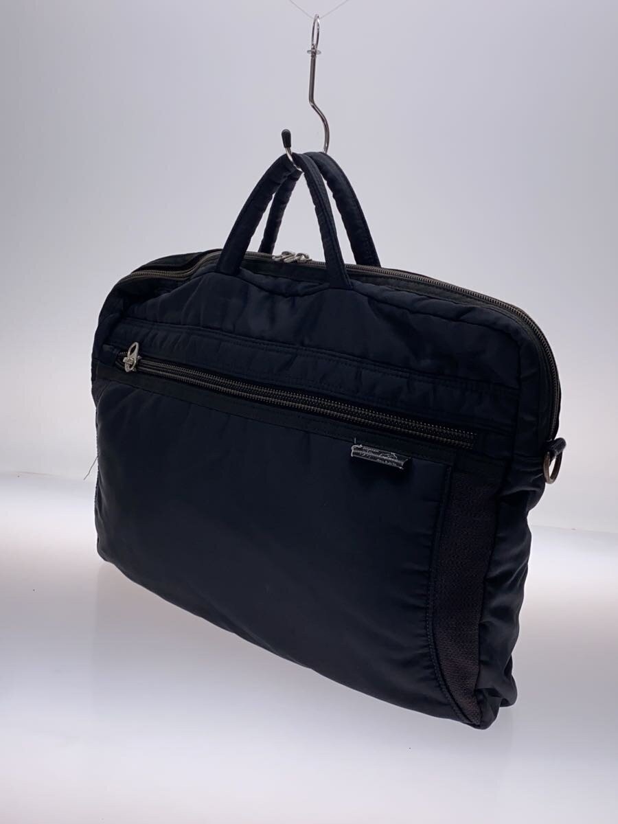 Authentic PORTER Black Leather Briefcase 29cm/41cm Document Bag Classic Office B