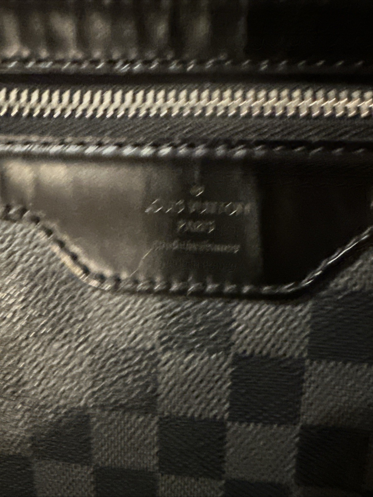 LOUIS VUITTON SHOULDER BAG DANIEL MM_DAMIER GRAPHITE PVC Black Used