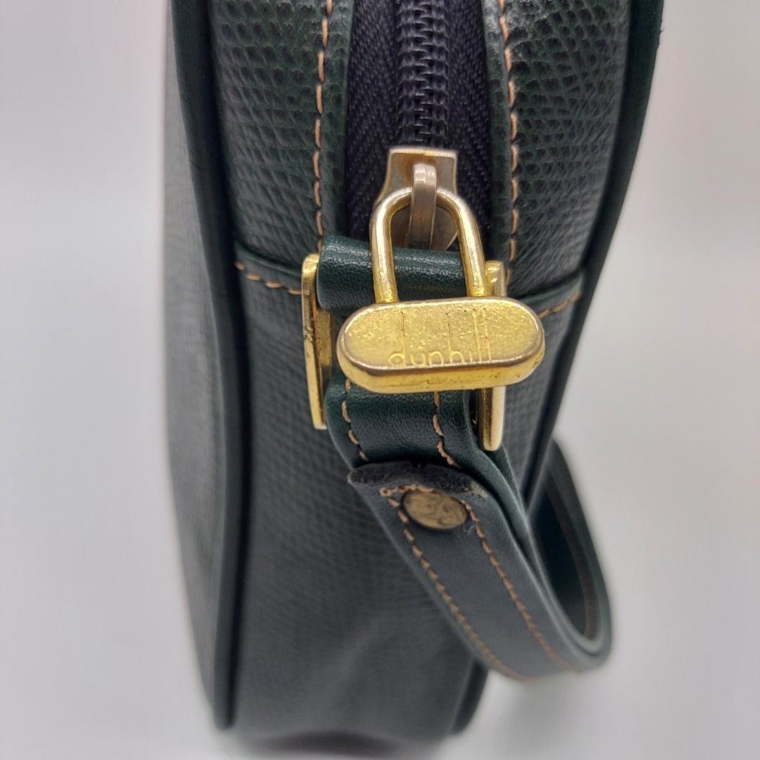 Dunhill Leather Clutch Bag Black Second Bag 24cm Pocket