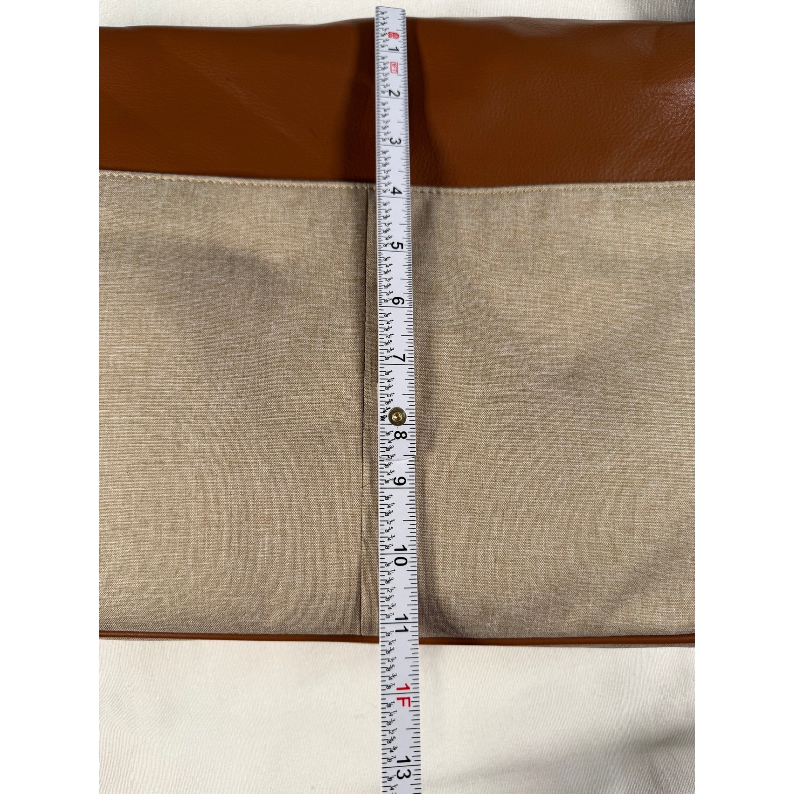 Boconi RPET Slim Messenger Bag Brown Leather Recycled Fabric Laptop RFID New