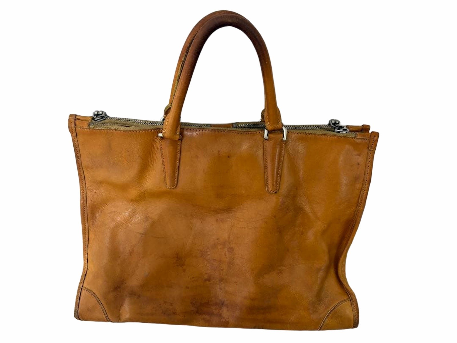 Aniary Leather Bag 40x30x15cm Used Japan