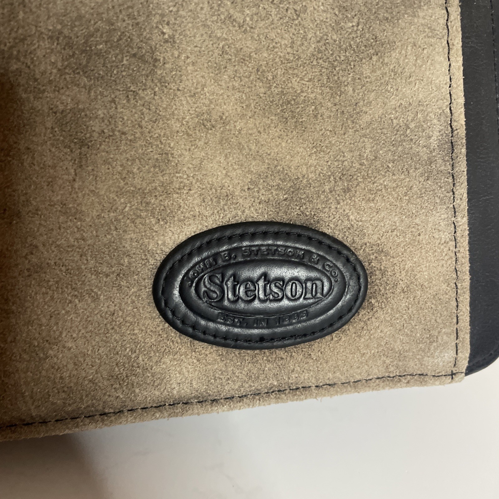 Vintage Stetson Leather Briefcase Messenger MANbag 15×12 Inch Distressed Rugged