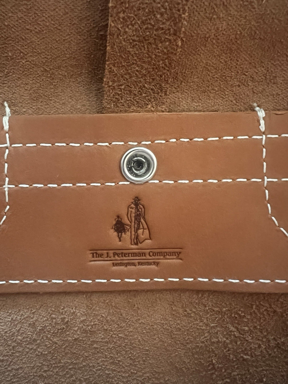 THE J PETERMAN COMPANY Saddle Tanned Leather Messenger Satchel Bag | USA Seller