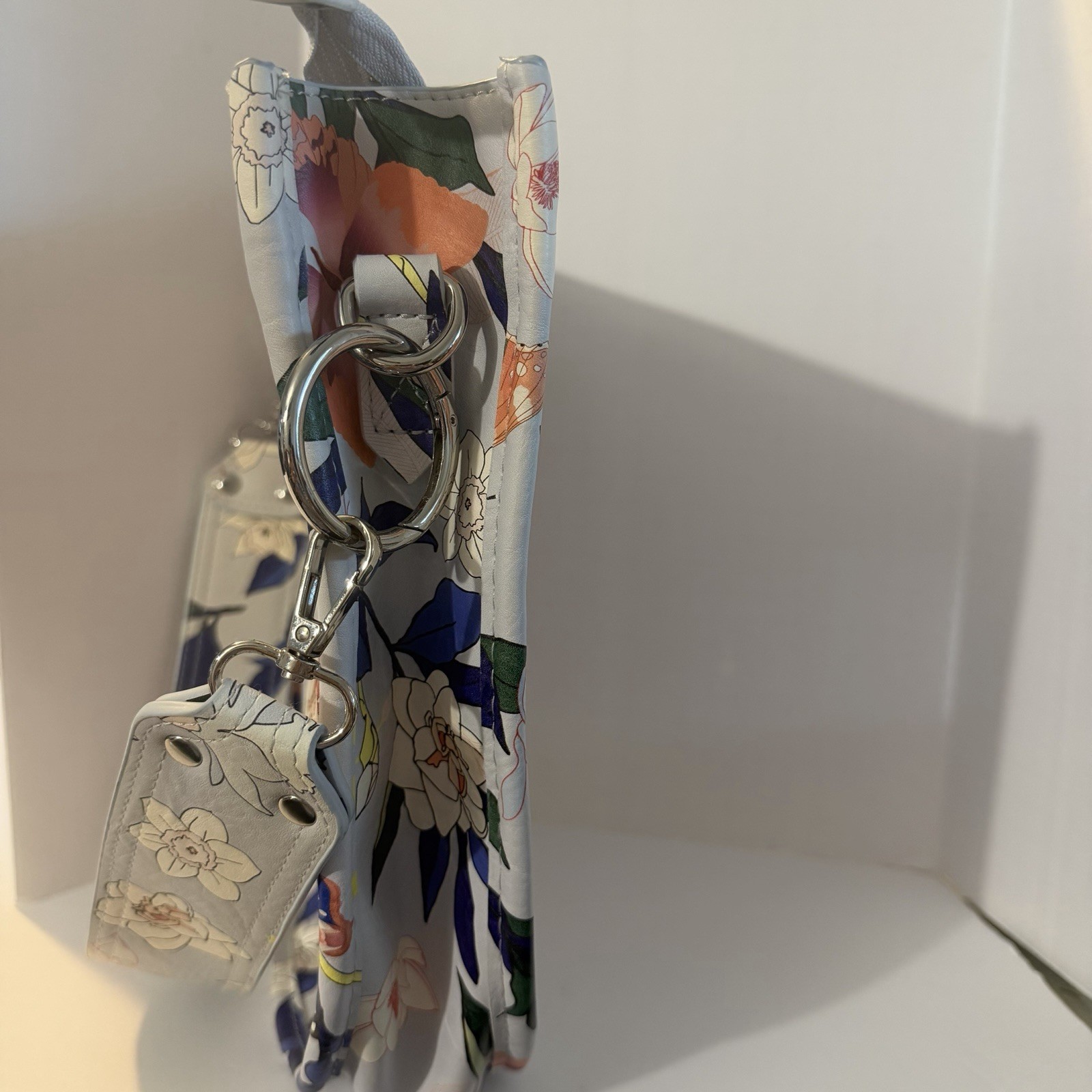 ahdorned U-Shaped Messenger Bag with Eclectic Butterfly Floral Desig