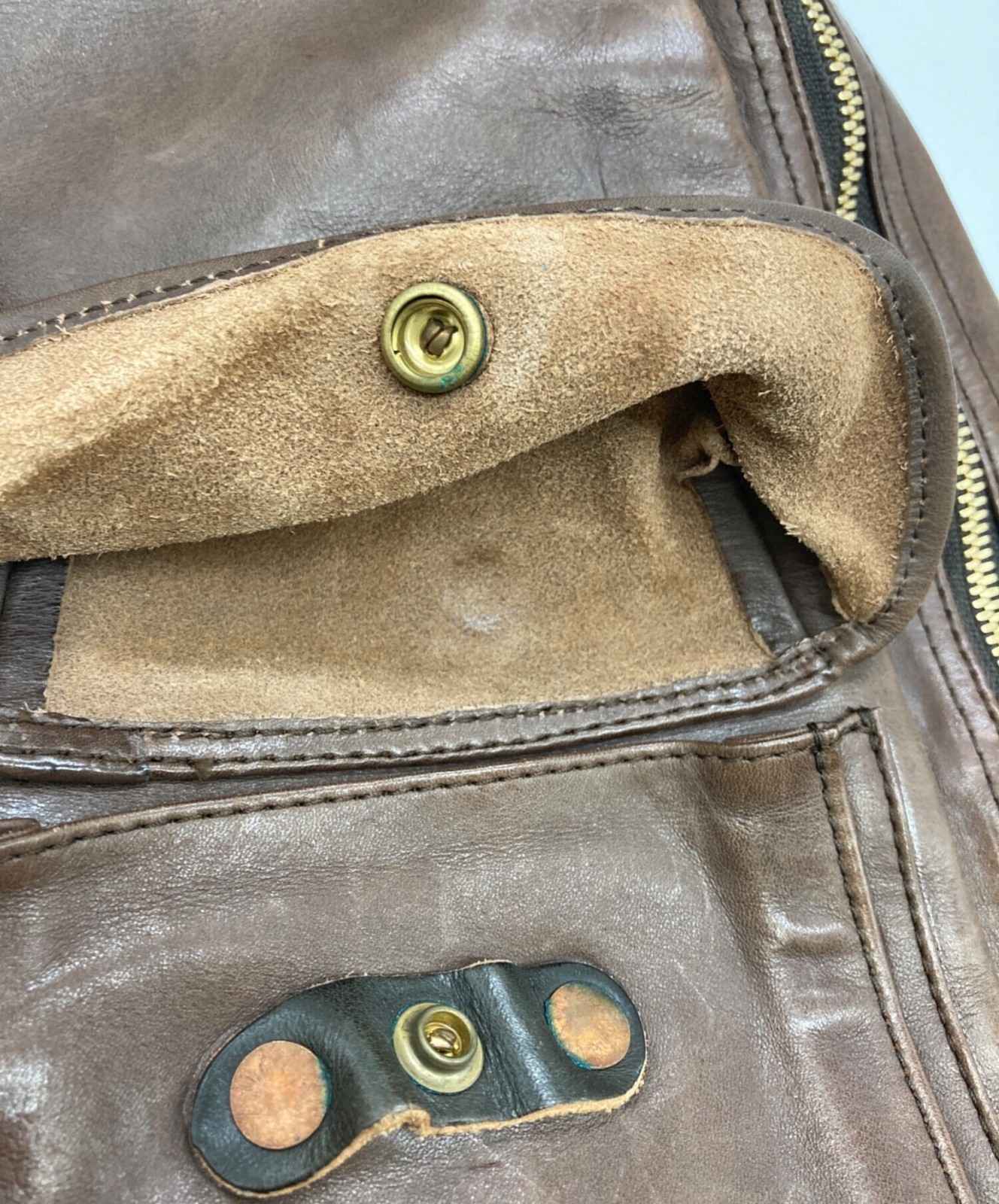 RRL Double RL Mitchell Leather Backpack Brown Used