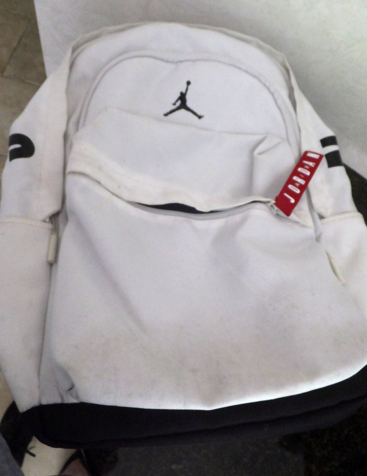 Nike Air Jordan Jumpman Backpack White Black Red 9A0172-001