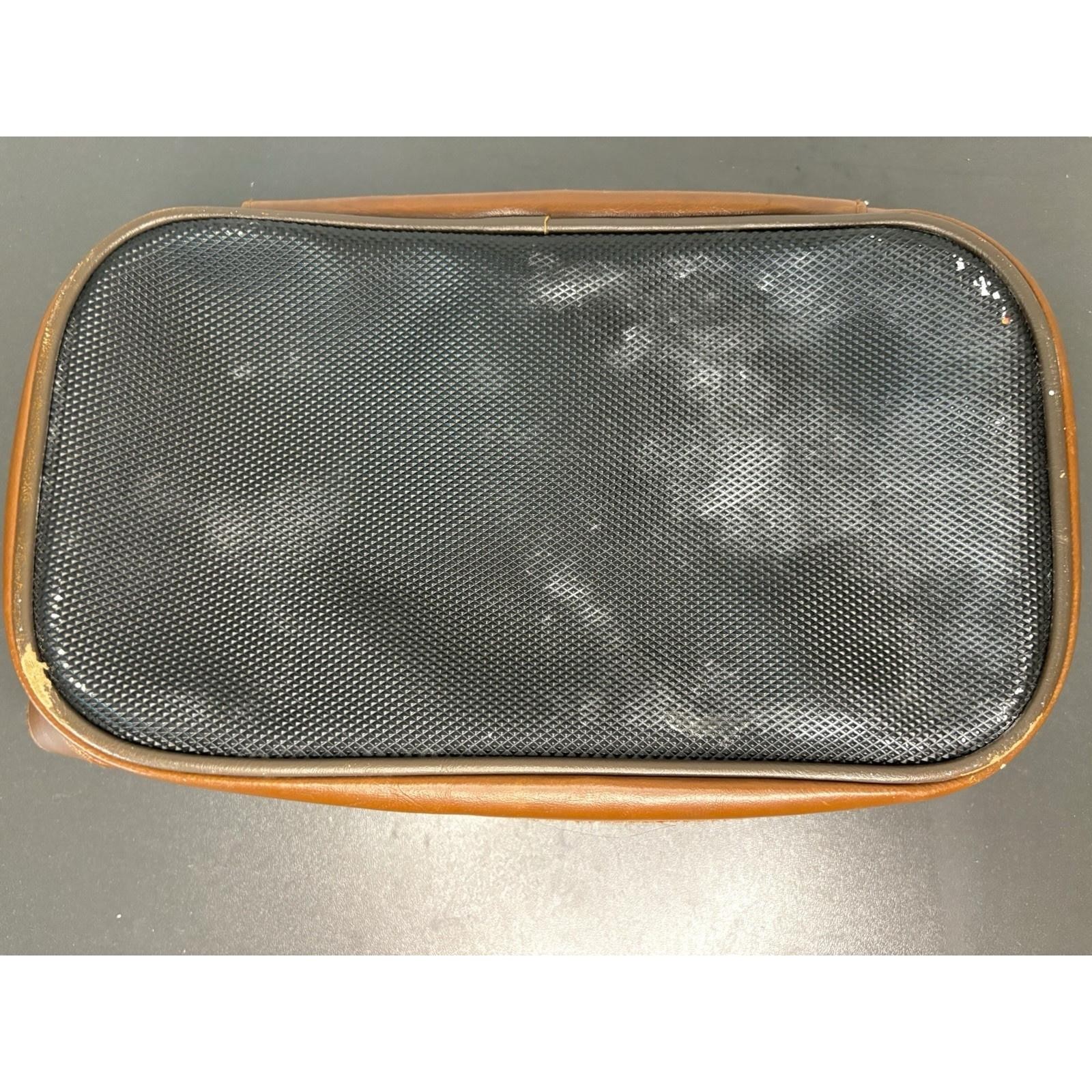 Magellan Brown Leather Accessories Bag for Men w/ Multiple Useful Compartments