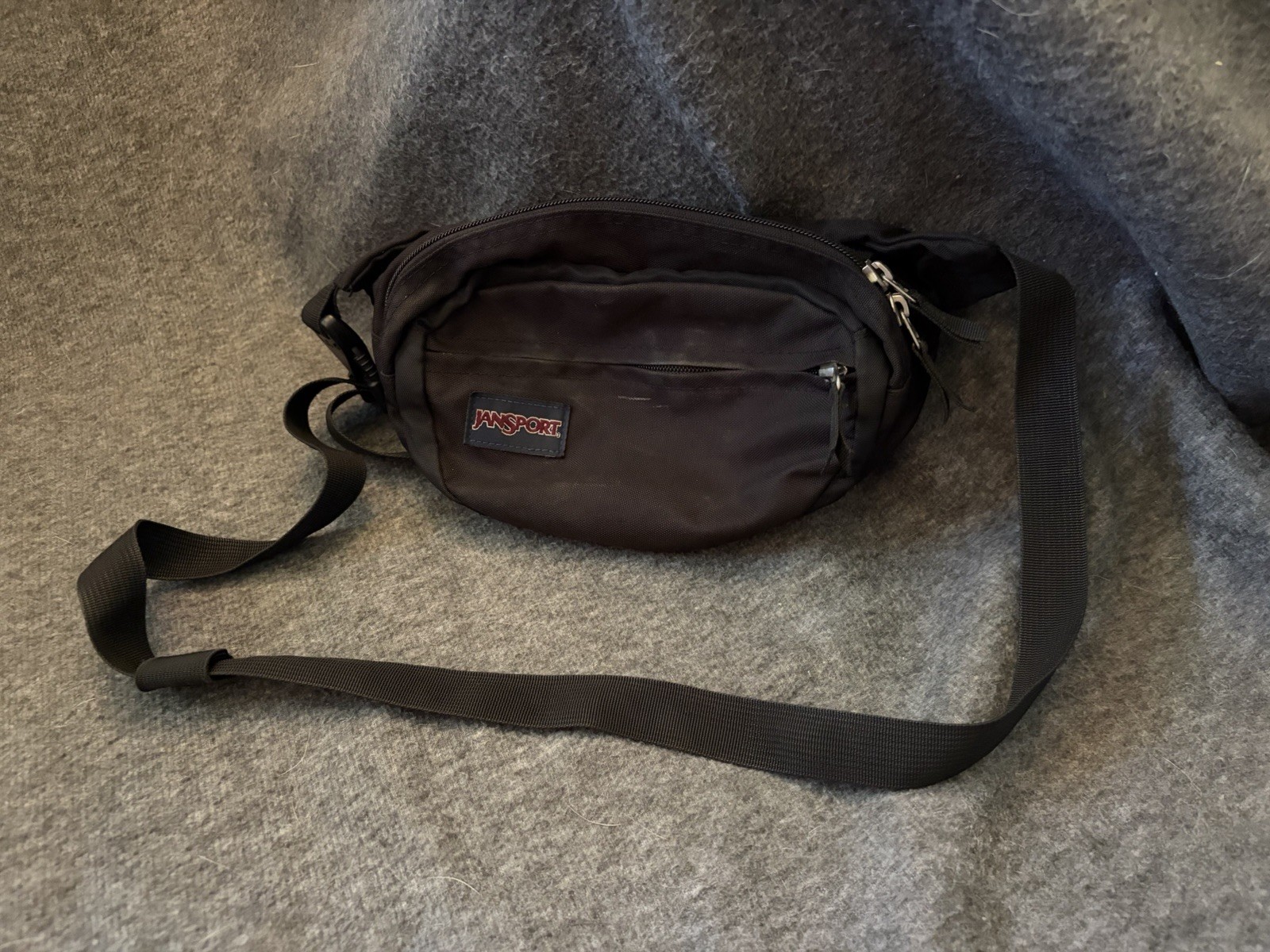 Vintage Jansport Fanny Pack Black 90’s 80’s Y2K Retro