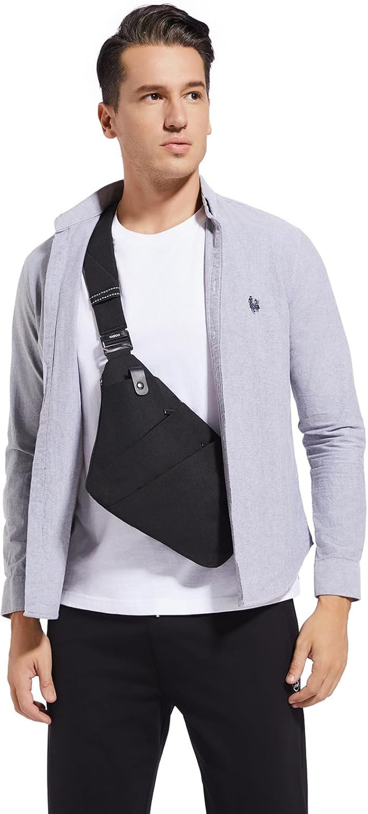Crossbody Sling Bag Men Women Anti-theft Shoulder Bag Casual Daypack Canvas