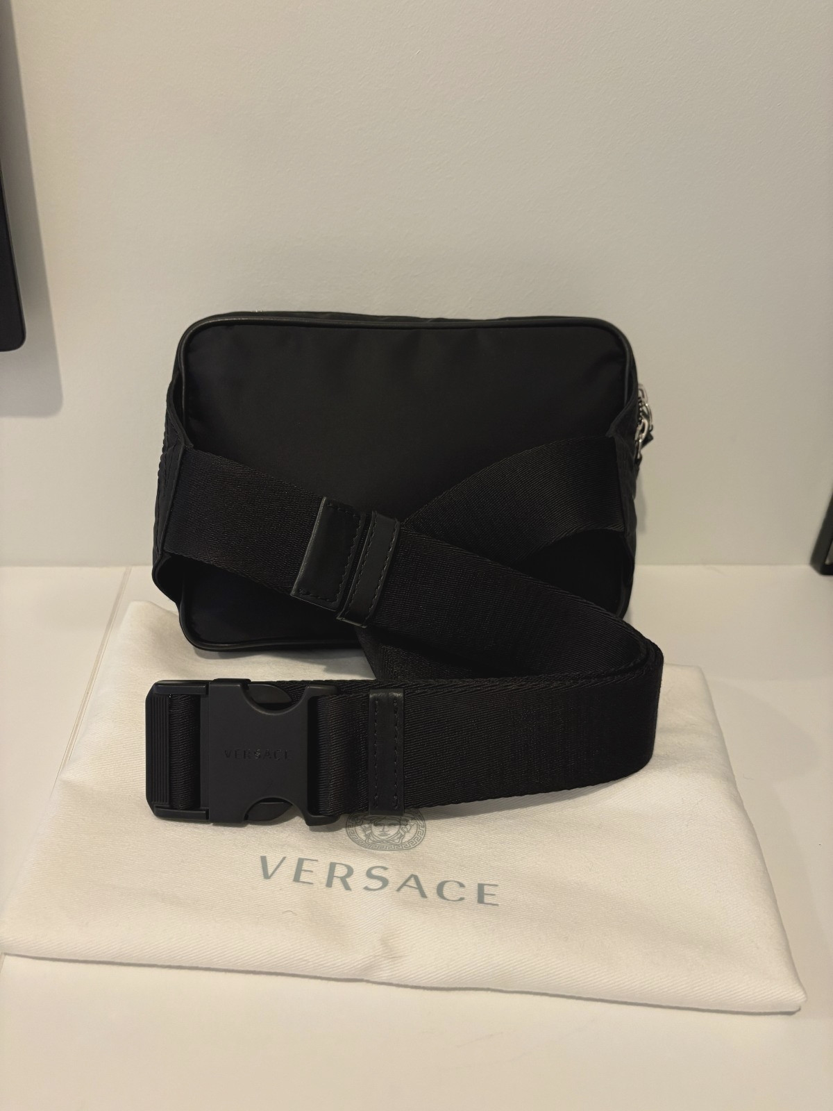 Versace Medusa Plaque Belt Bag Black