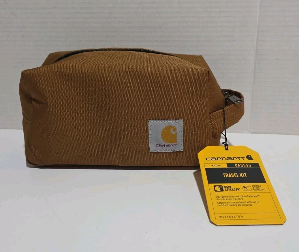 Carhartt Travel Bag CA0555 9×4.5×4.5in Brown NWT