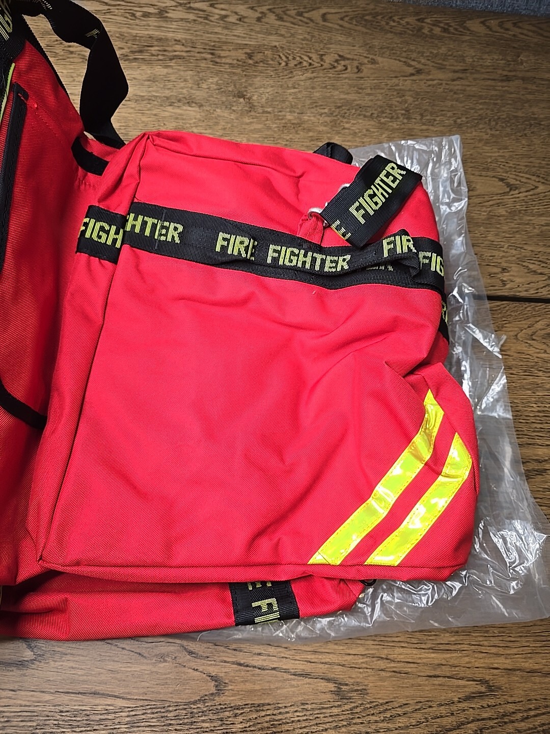 OccuNomix OK-3000 Red Large Firefighter Gear Bag Woven In Reflective Trim New