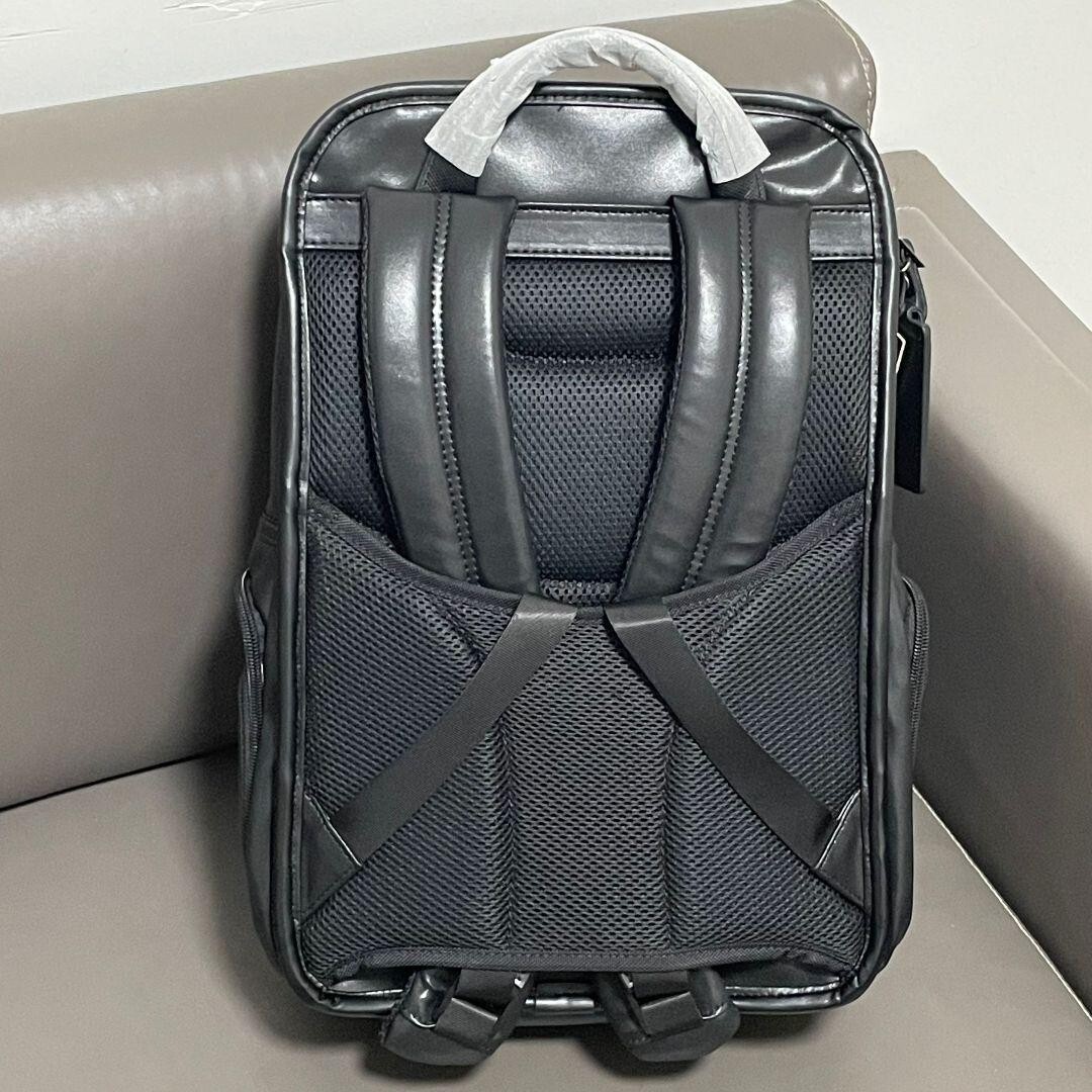 TUMI ALPHA3 Flap pack Backpack ALL Leather Black Medium Outlet Products