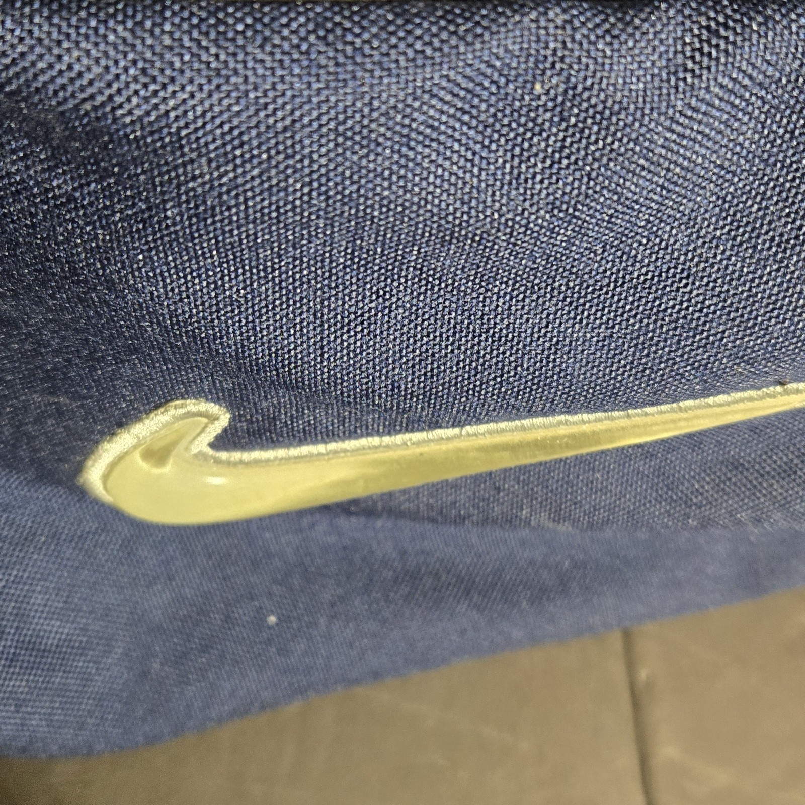 Vintage Nike Blue Duffle Bag Embroidered Center Swoosh 90s Y2K No Shoulder Strap