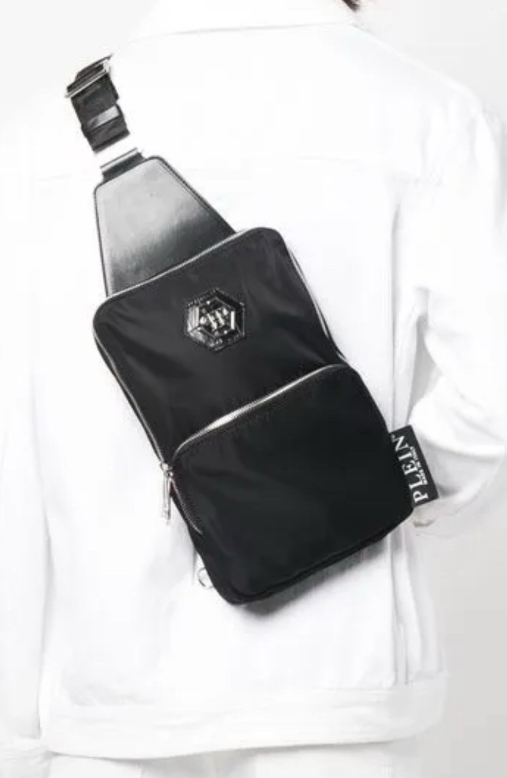 Philipp Plein Hexagon logo plaque shoulder bag READ DESCRIPTION SEE ALL PHOTOS