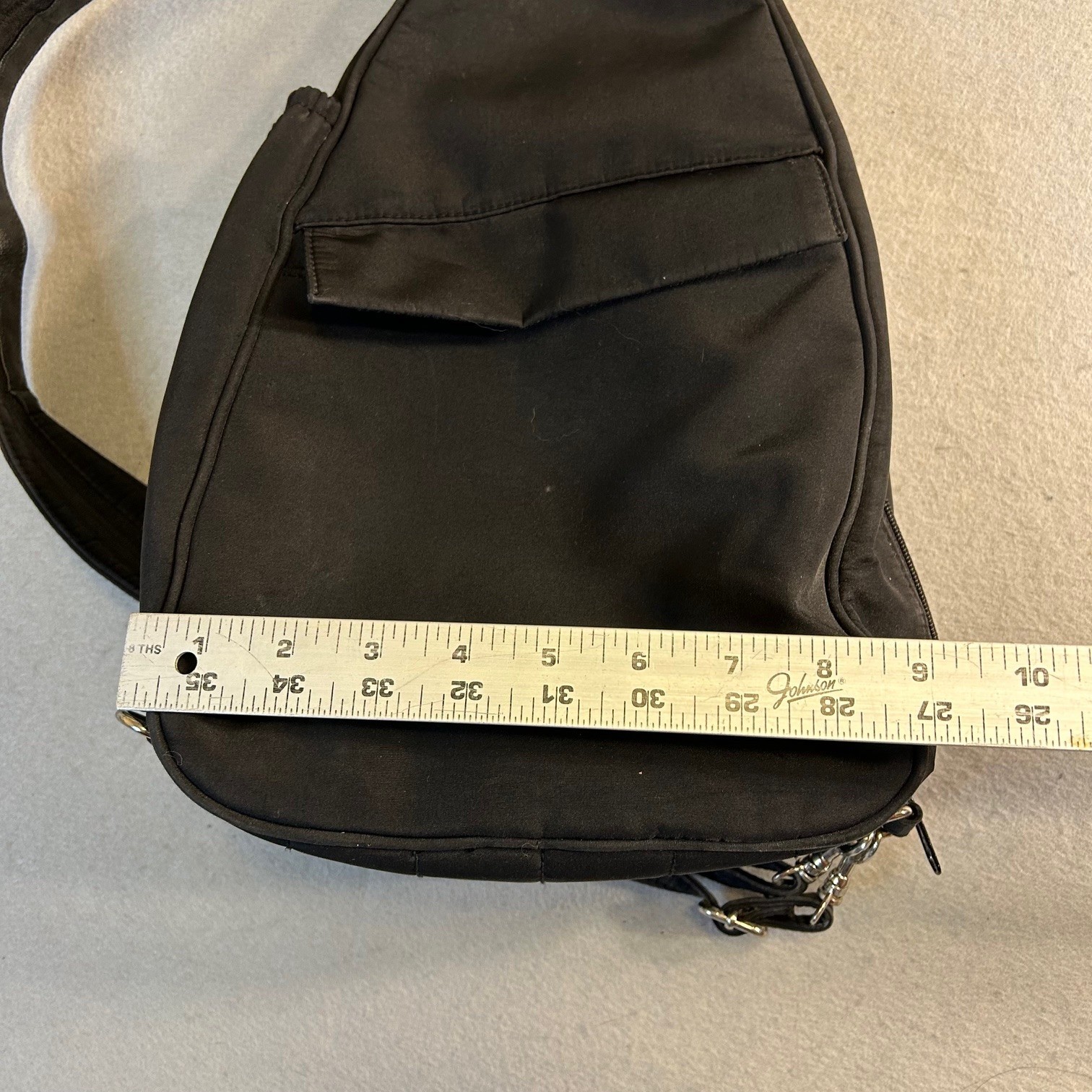 Norm Thompson Convertible Sling Purse Backpack Bag Black Adjustable Travel