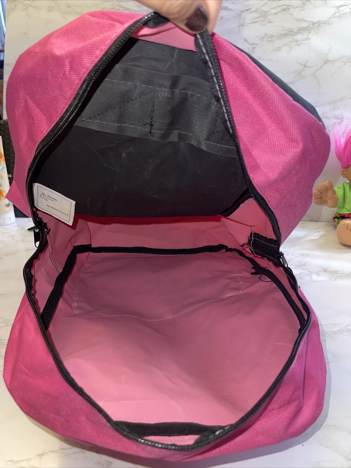 Backpack by Moda West Forest 17 Inch Pink And Black Straps