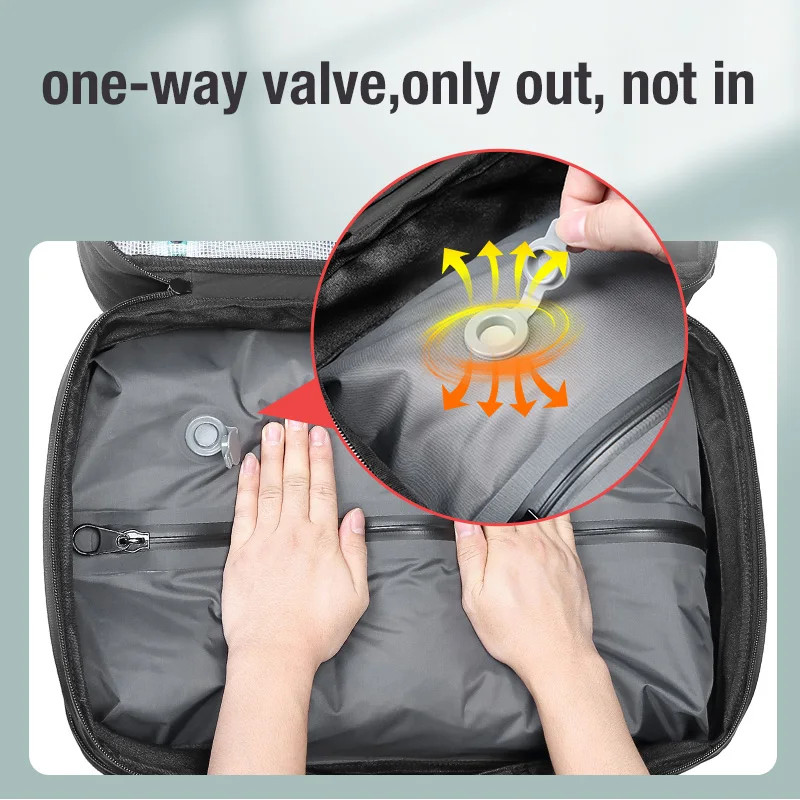 Vacuum Compression Travel Backpack USB Charging Large Capacity Hiking Bag
