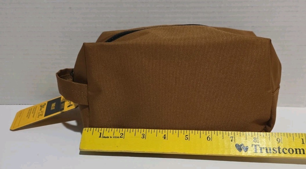 Carhartt Travel Bag CA0555 9×4.5×4.5in Brown NWT