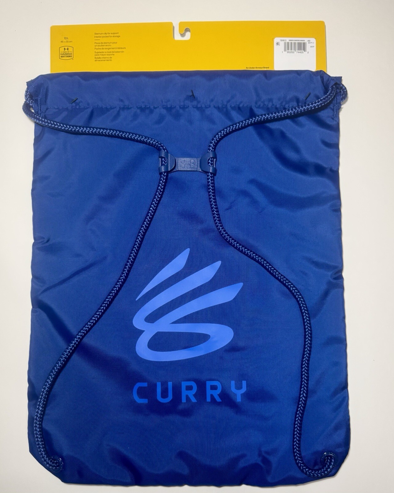 Under Armour SC30 Curry Ozsee Sackpack Interior Pocket Storage Blue OSFA