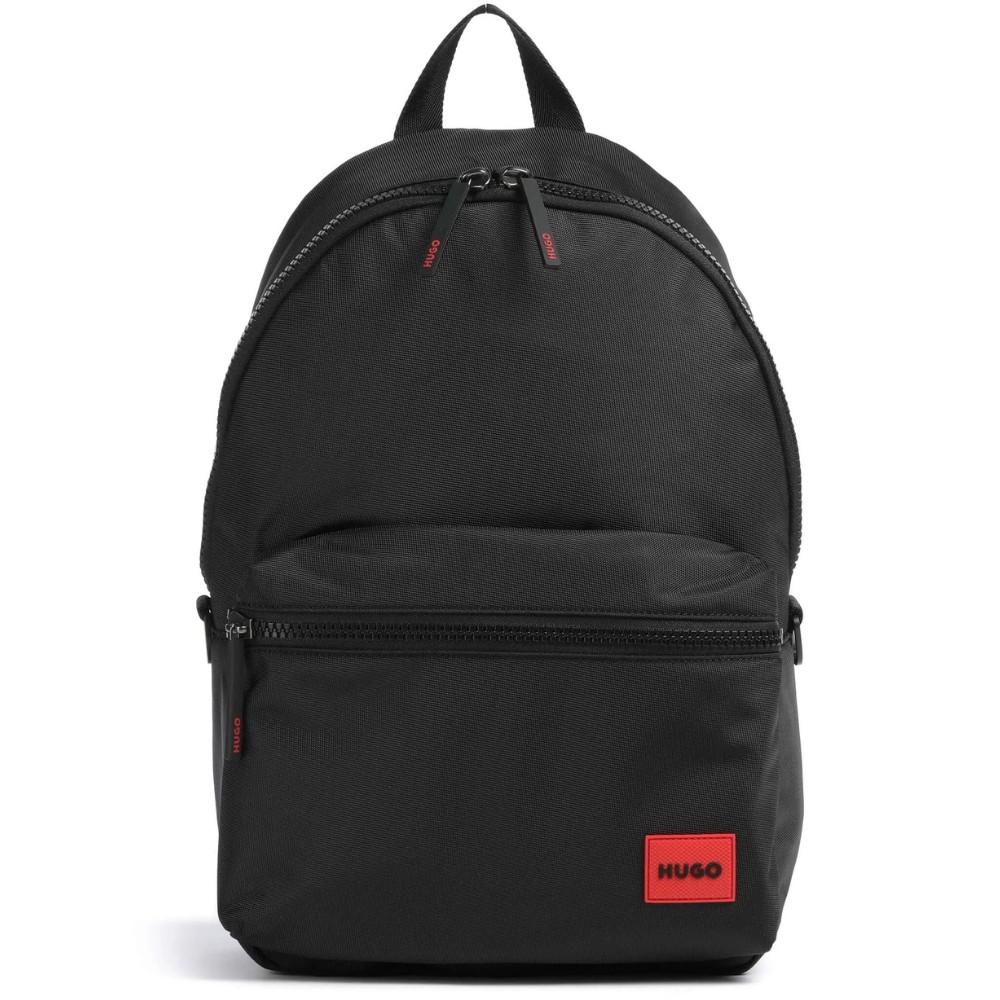 Hugo Mens Black Ethon 3.0 Adjustable Padded Strap Recycled Nylon Backpack New