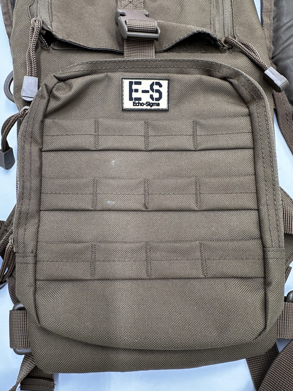 Echo Sigma Military Style Backpack Tan/Beige Compact Carrying Pouch American Fla