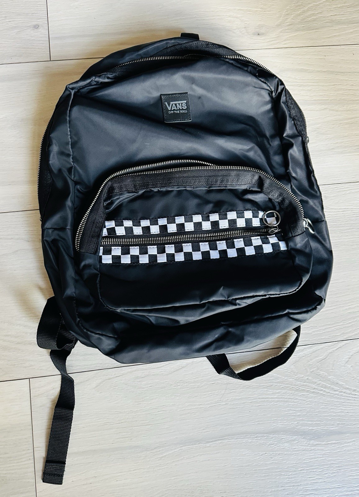 Vans Backpack Part Checkered Bag Casual Black & White