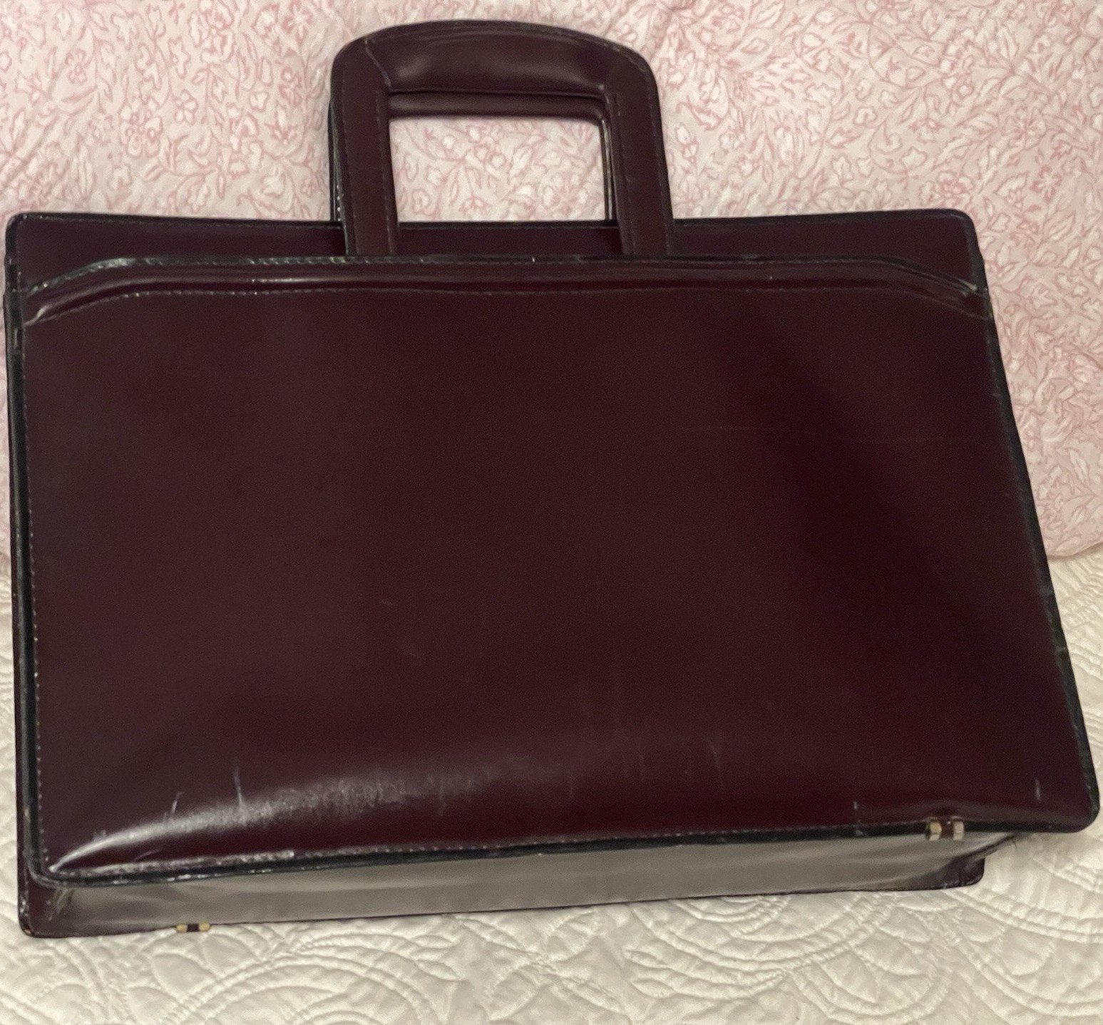 Men’s Mahogany Heritage Brief/Document Case Top Handle with BKK zipper closure