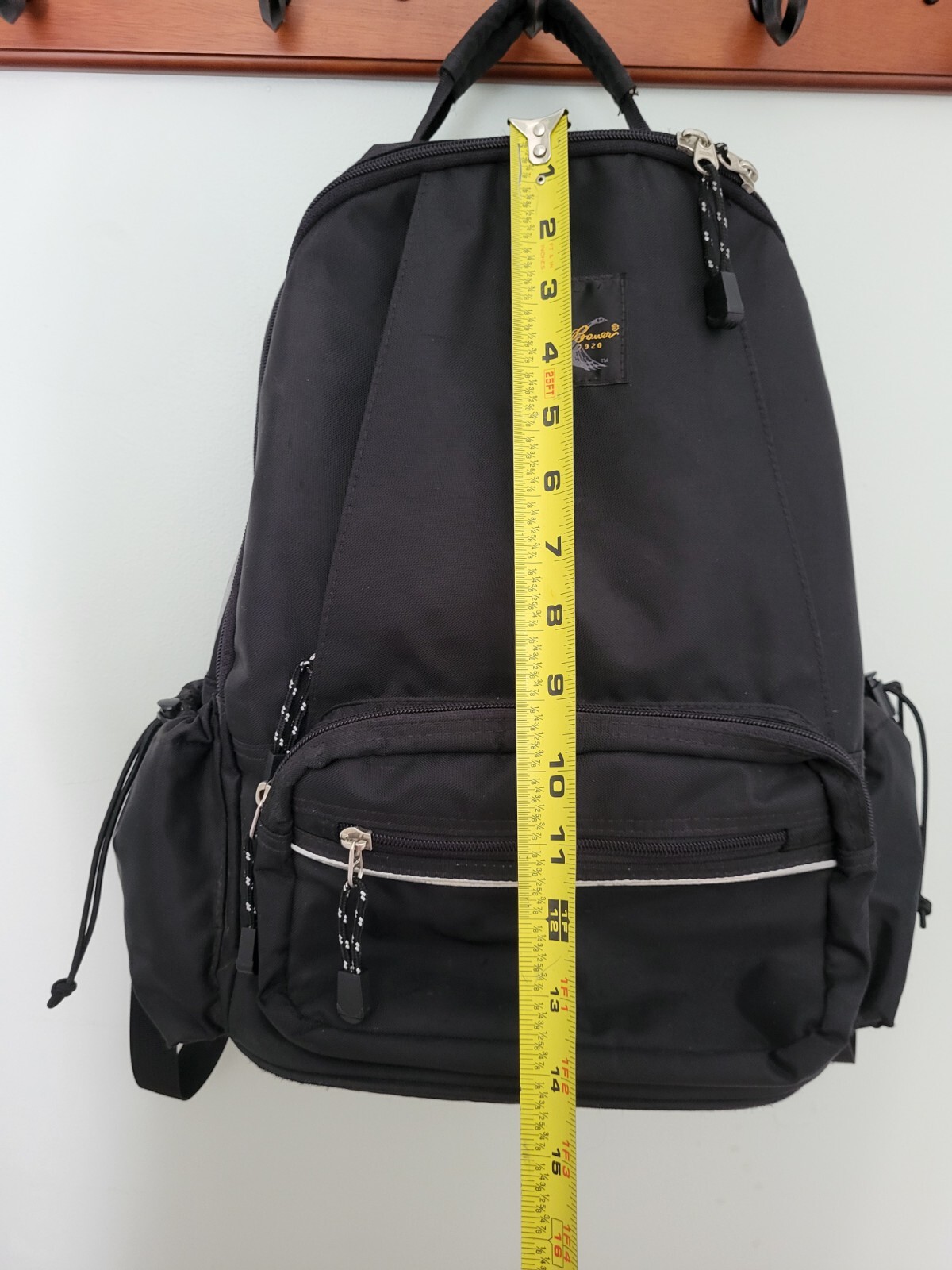 Eddie Bauer Nylon Black Multi Compartment Backpack Gender-Neutral Camping Travel
