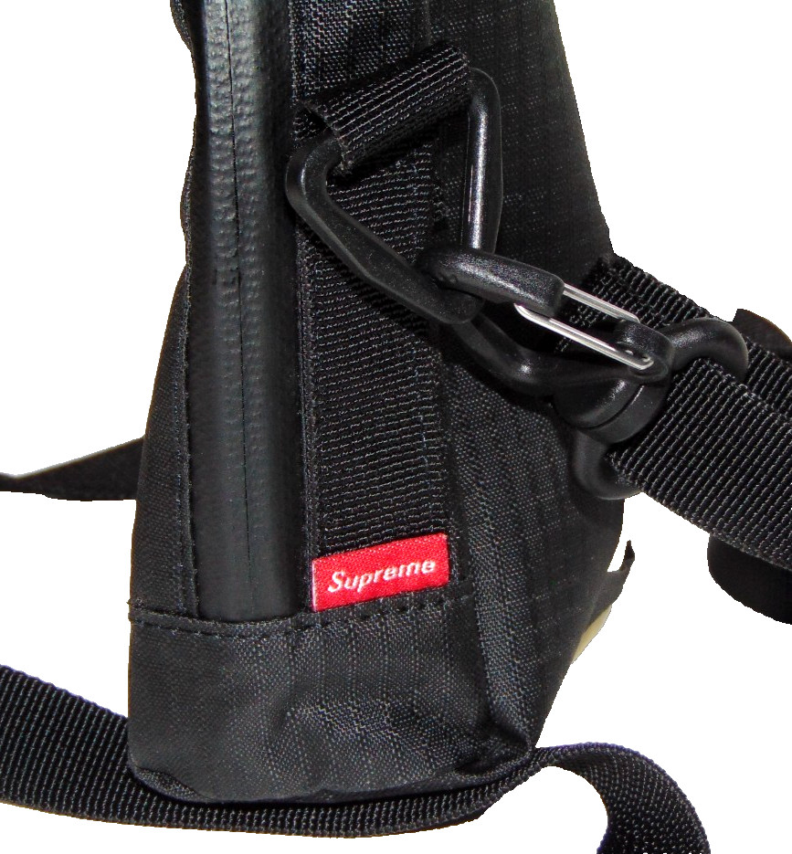 Supreme Shoulder Bag SS21 Black Translucent Logo Cordura Crossbody Authentic