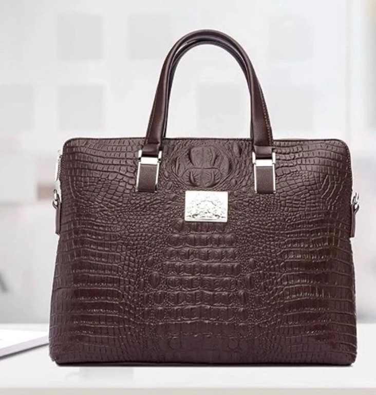 Baroque Royal Vegan Leather Briefcase for Men and Women, Business Laptop Bag