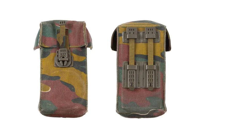 Belgian Army Double Utility Pouch Camo – Military Surplus, Used