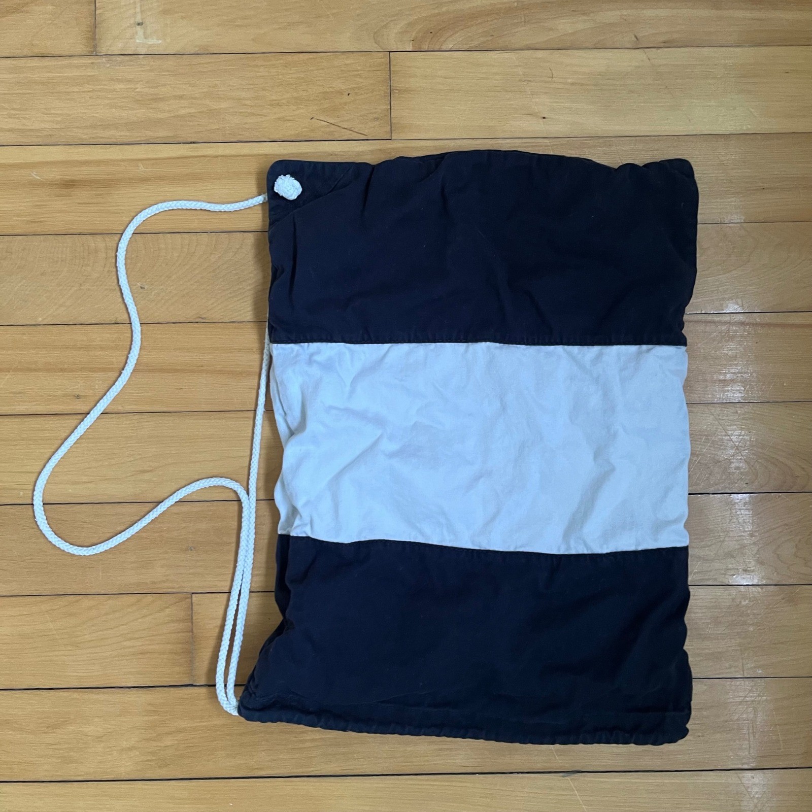 Paul & Shark Yachting Bretagne Navy White Embroidered Drawstring Bag Italy