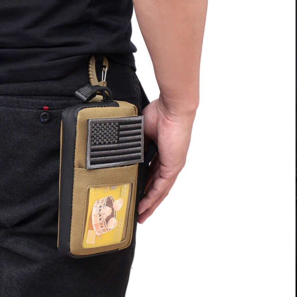 Tactical Wallet Card Holder Molle Pouch Men’s Outdoor Hunting Military Waist Bag