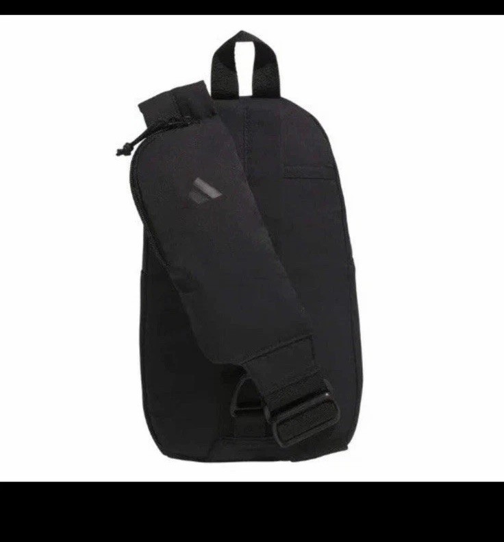 Adidas Essentials Sling Crossbody Bag Multi Pocket Black Travel NEW