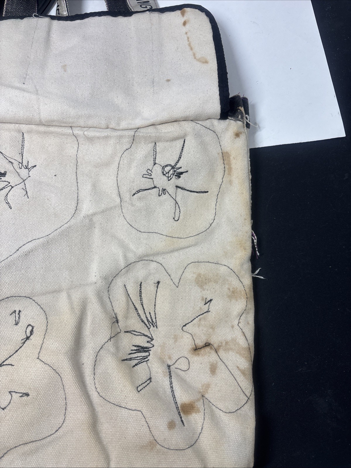 Andy Warhol Flowers Canvas Tote Bag NYC Used Rare