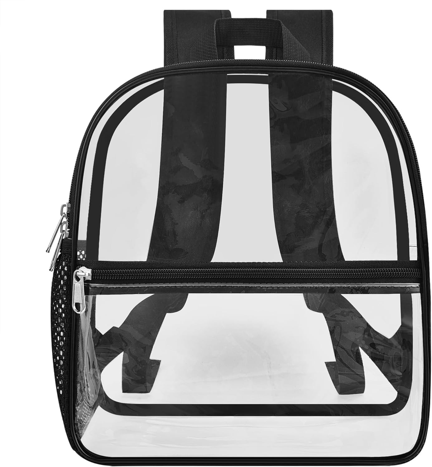 Stylish Clear Backpack for Stadium Events – Waterproof Black Checkered Design