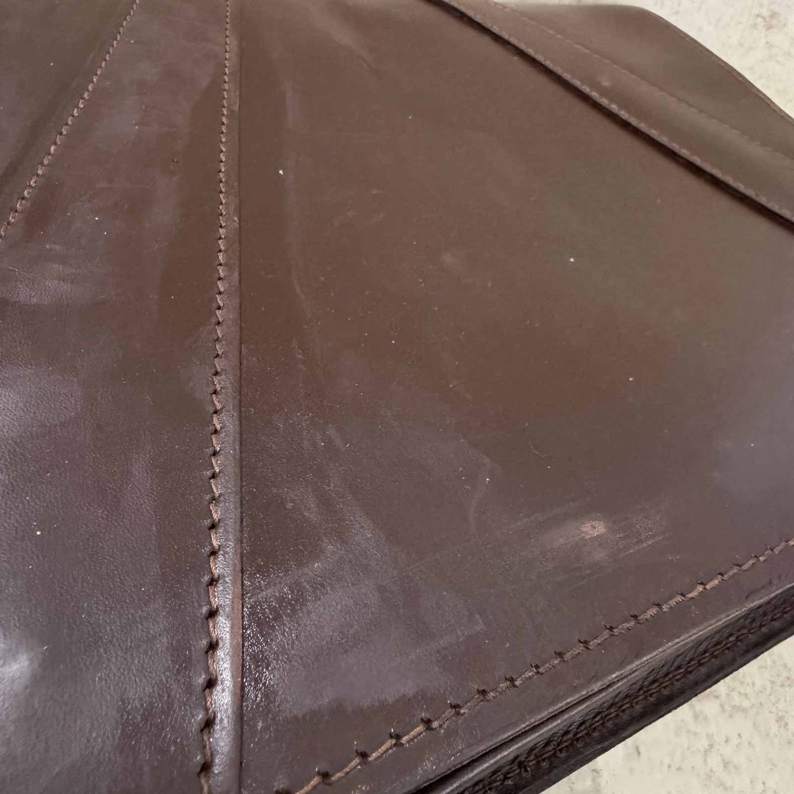 VTG Government Issue Briefcase Brown Leather Attache USA Made Type IV Carry All