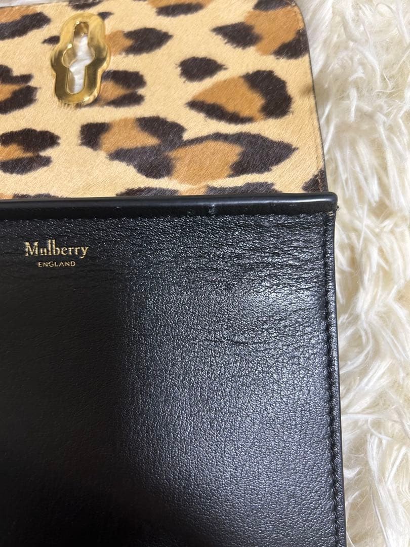 Mulberry Black Leather Bifold Wallet Used No Accessories