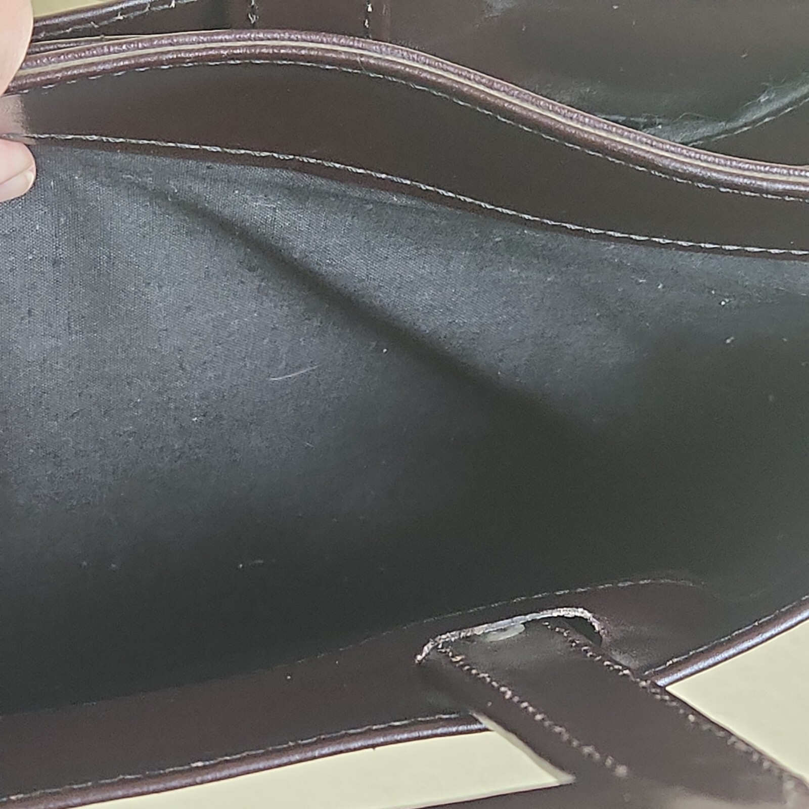 Vintage HIT Briefcase retractable with extra 4 pockets genuine leather brown