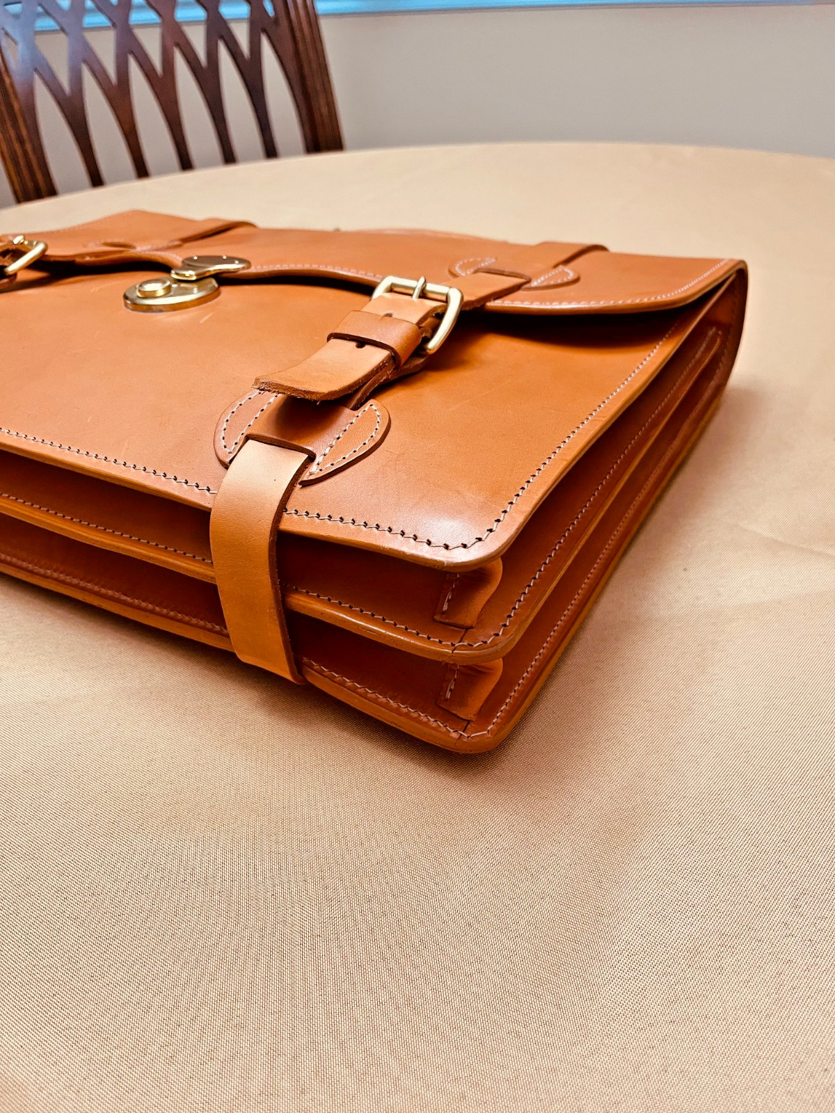 STEPHEN BROOKS English Tan Bridle Leather Briefcase / Portfolio / Satchel – USA