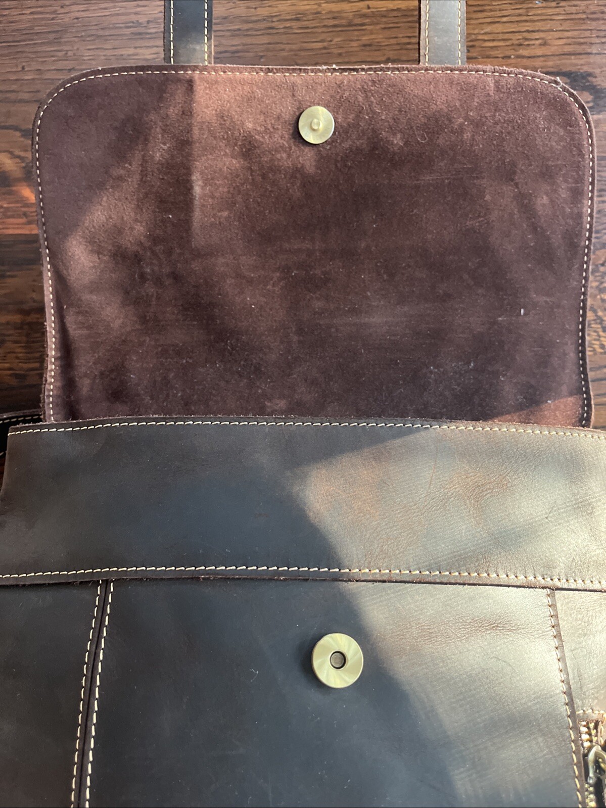 CRAZY HORSE LEATHER BACKPACK TRAVEL LAPTOP MESSENGER BAG